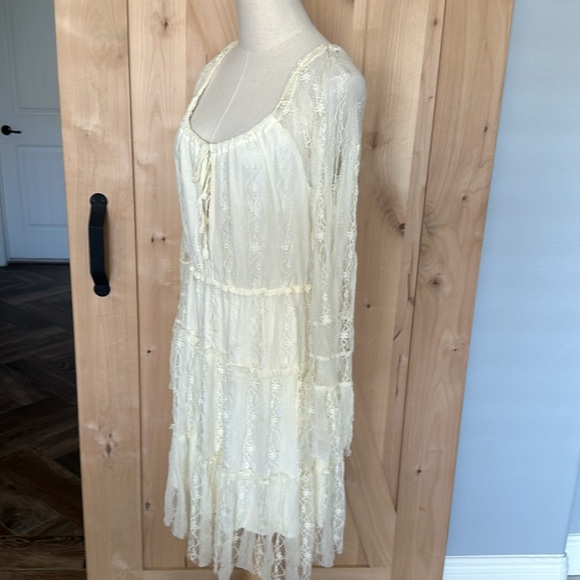 Scully Lace Stretchy Summer Cottagecore Long Sleeve Dolly Parton Dress M - Picture 2 of 6